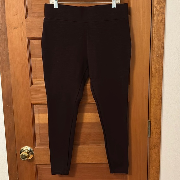 Matty M Women's Burgundy Leggings - Picture 1 of 4